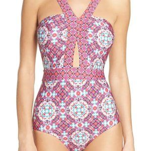 Laundry by Shelli Segal Bathing Suit Women's Size Large One Piece Mandala Geo